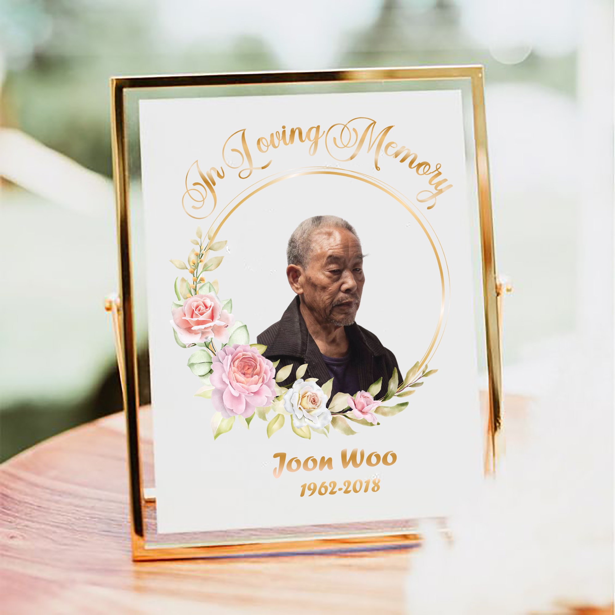 Fillable In Loving Memory Label In Loving Memory Template PNG Sublimation, Memorial Funeral Remembrance ...