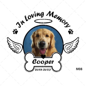 In Memory Of Dogs Svg, In Loving Memory Svg, Pet Dog Memorial Svg, Paw Print Svg, Loss of Pet Svg Cut File, Rest In Peace Dog, Rip Svg