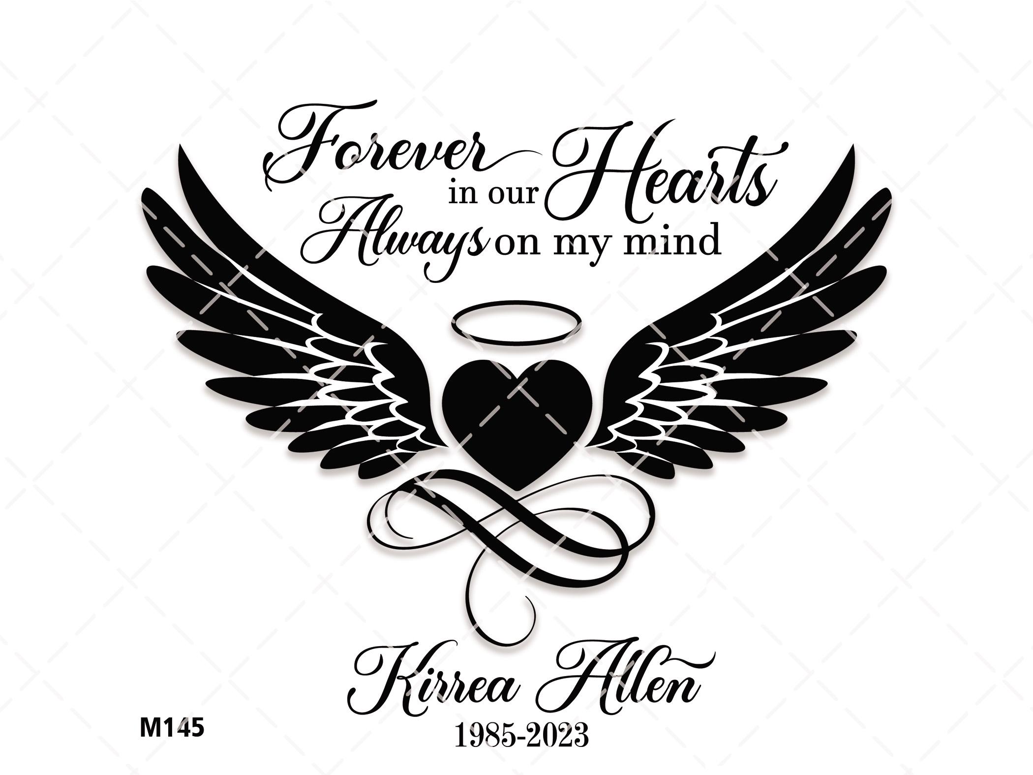 Memorial Heart With Angel Wings SVG PNG (digital Download) - Etsy