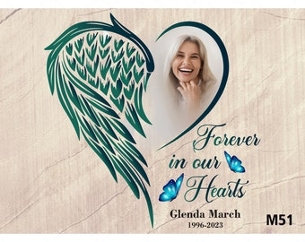 Angel Wing Memorial PNG Template, In Loving Memory (Digital Download)