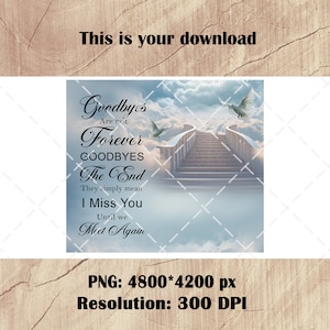 Memorial PNG, Goodbyes Are Not Forever Poem, Memorial Poem Png, EDITABLE Template in Loving ...