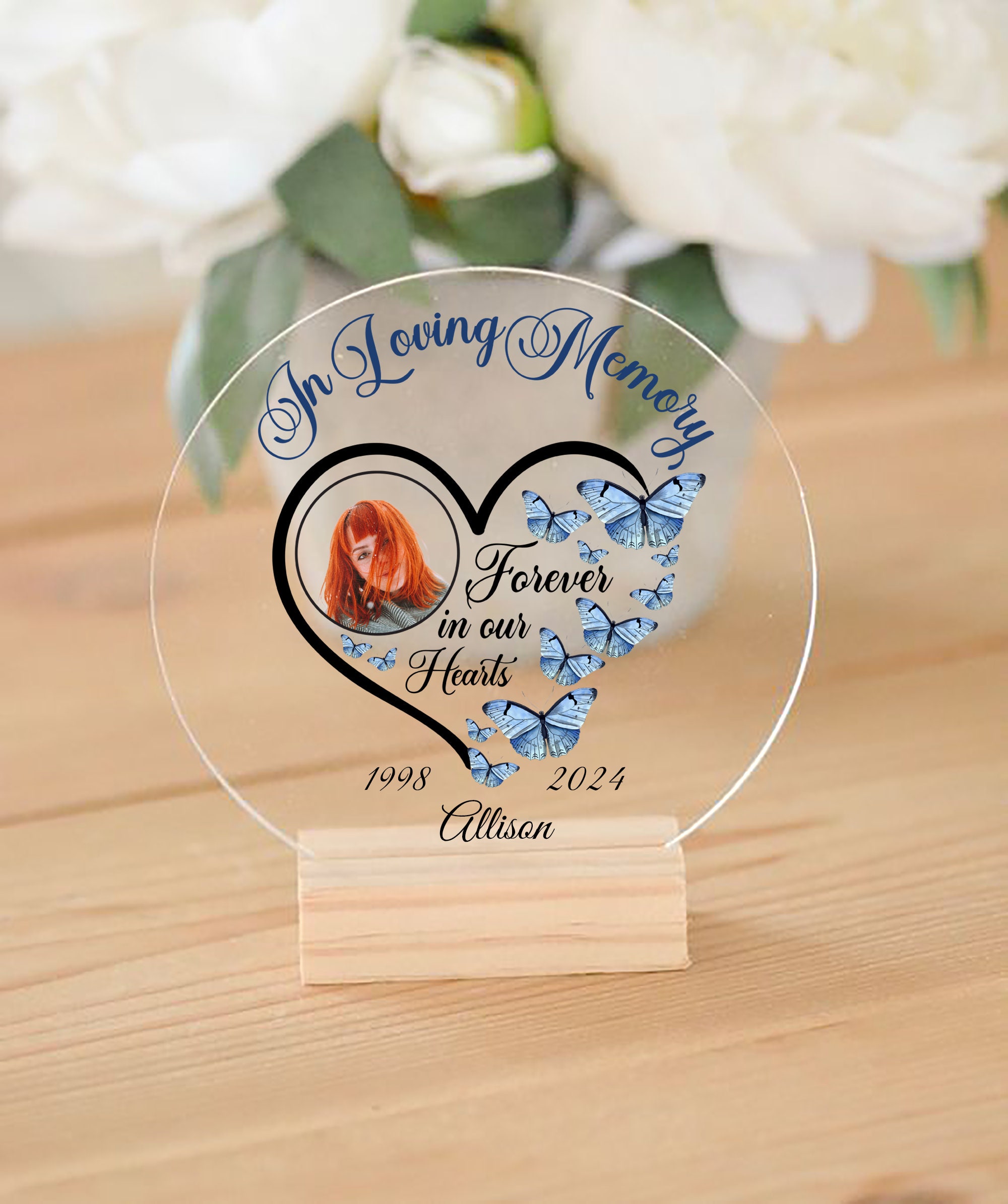 Memorial Butterfly Heart Photo Frame PNG (digital Download) - Etsy ...