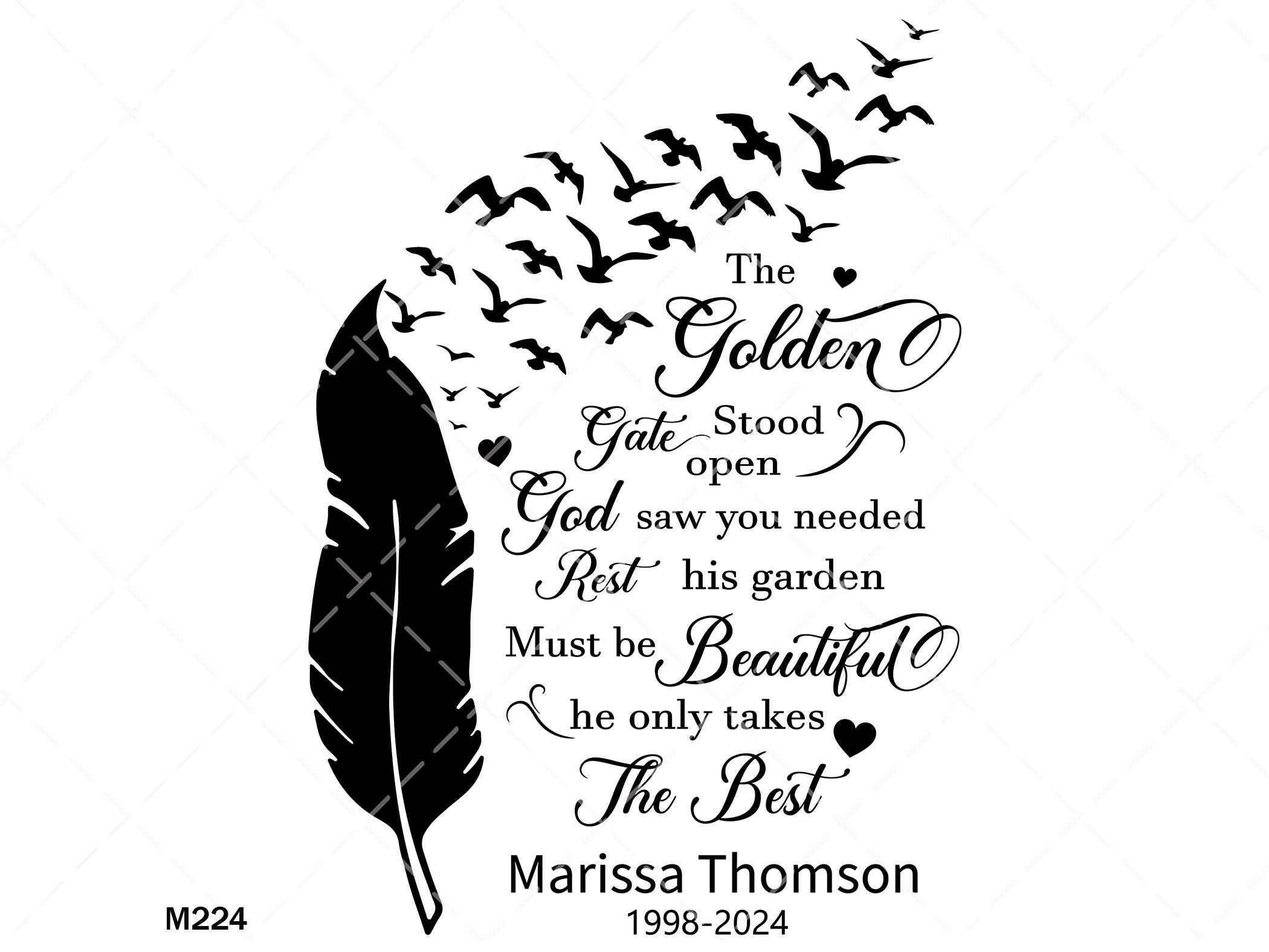 Memorial Svg, Memory Svg, In loving memory Png, In Memory Of Svg, Flying Birds From Feather, Memorial Poem, Custom Memorial, Clipart, Png