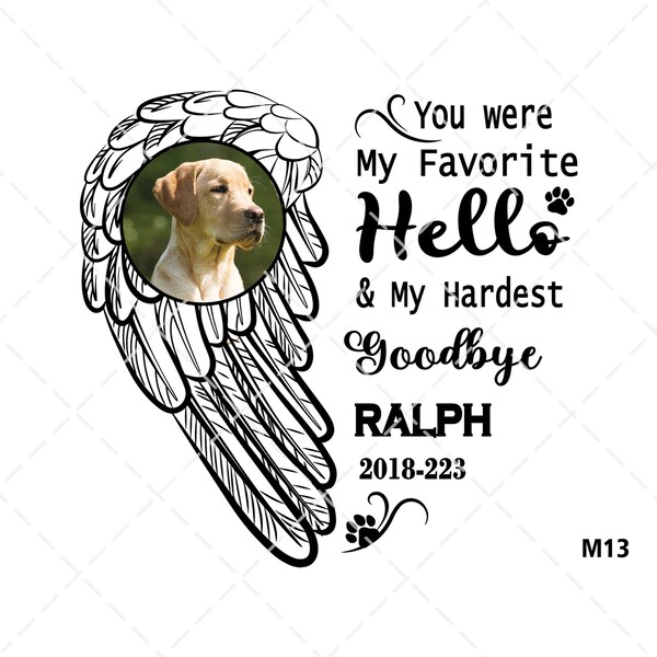 You Were My Favorite Hello Svg, Pet Dog Memorial Svg, In Loving Memory Svg, Dog Loss Svg, Paw Print Svg, Rest In Peace Dog, Svg For Pets