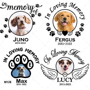 Pet Memorial Svg Bundle, In Loving Memory Of Dogs SVG, Pet Memorial Svg, Paw Print Svg, Dog Loss Svg, Pet Memorial Svg