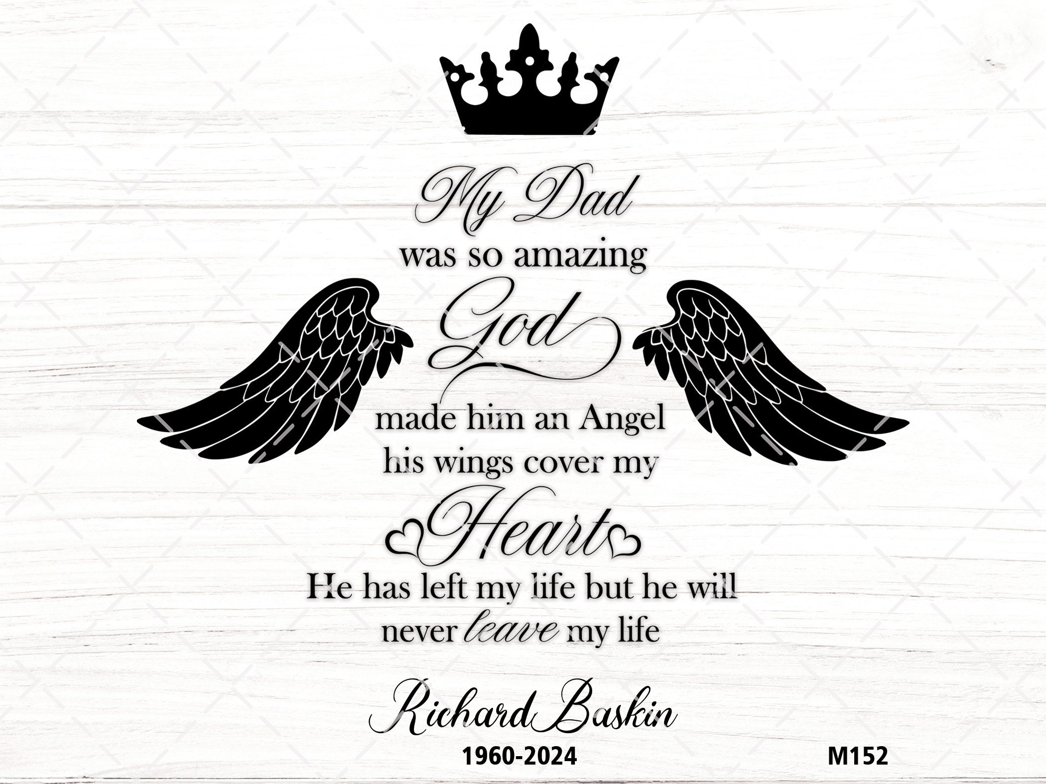 Dad Angel Wing Memorial Quote SVG PNG (digital Download) - Etsy, image size:2100x1575