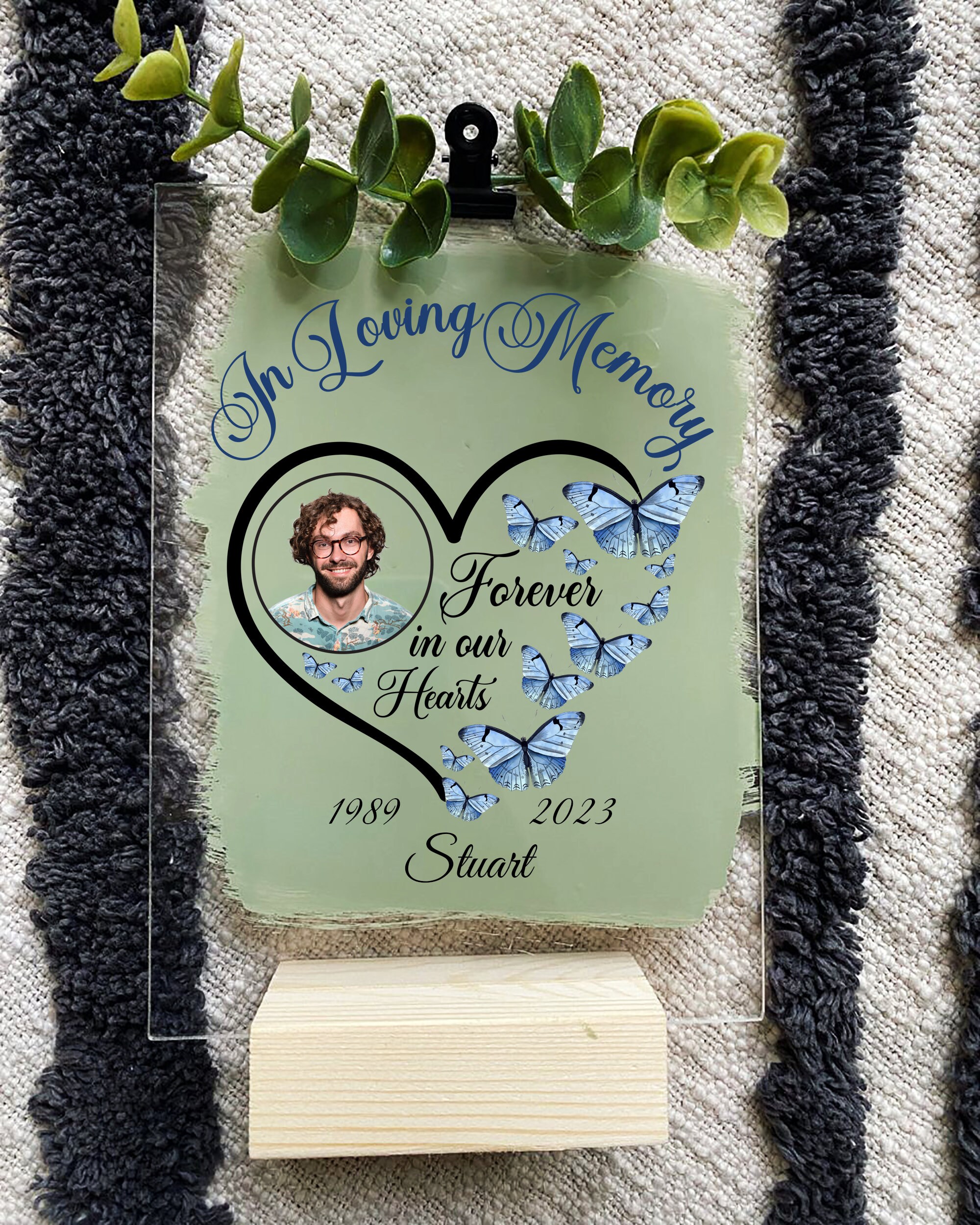 Memorial Butterfly Heart Photo Frame PNG (digital Download) - Etsy ...