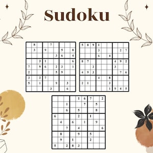 Sudoku Puzzles x50 (Digital Download/Kindle Scribe)