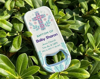 Custom Baptism themed Magnet Bottle Openers | Customizable Product | Bottle Opener | Baby Shower Favors