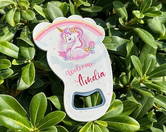 Aangepaste Baby Footprint magneet flesopeners - kraamcadeau