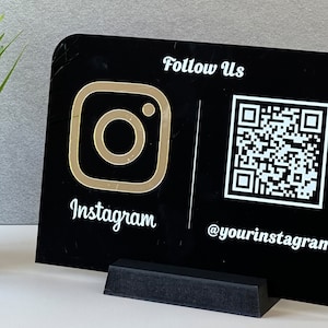 Social Media Sign | Business Instagram Social Media Sign | Salon, Hairdressers Beautician, Tattoo