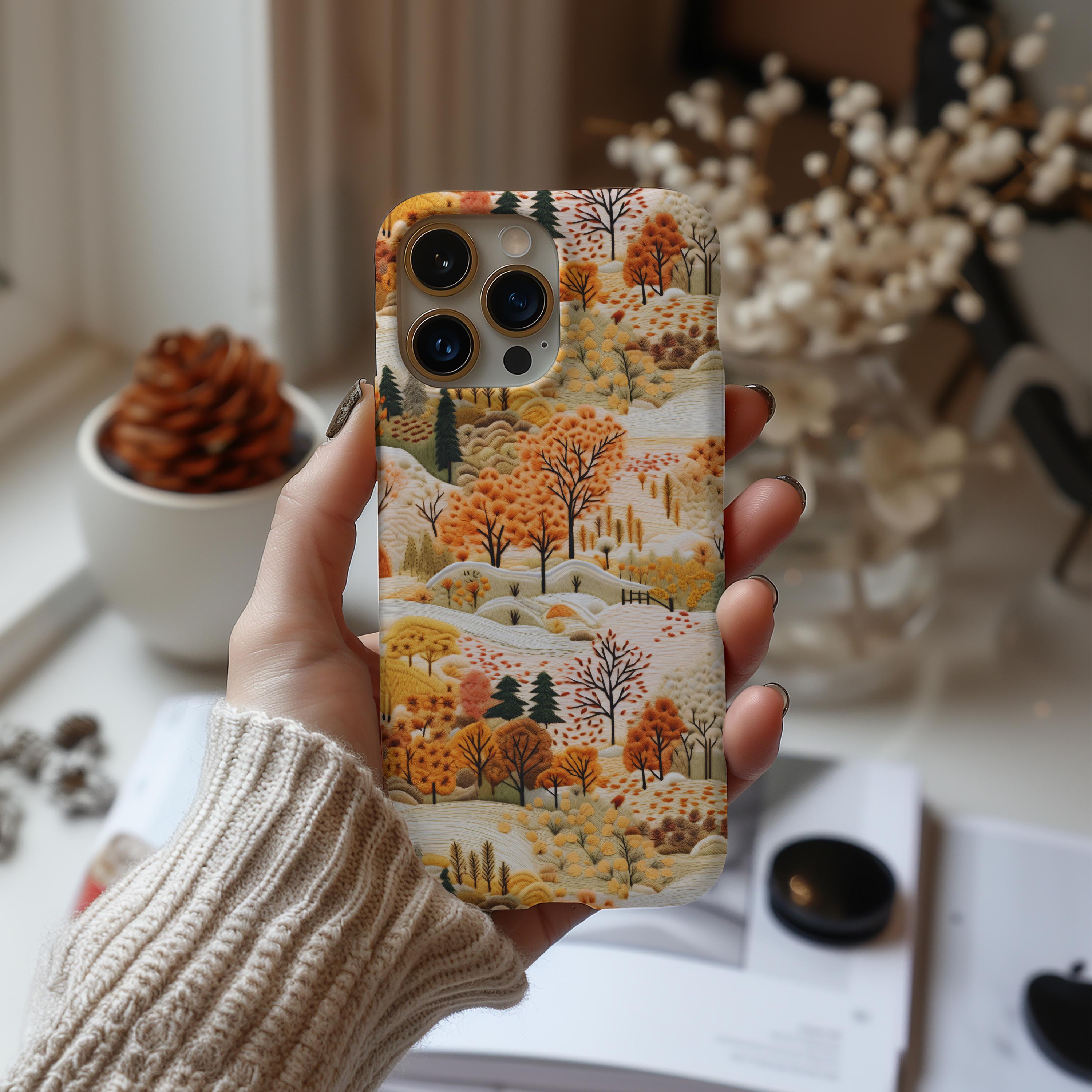 Autumn Trees & Hills Nature-themed Phone Case Fall Landscape Design ...