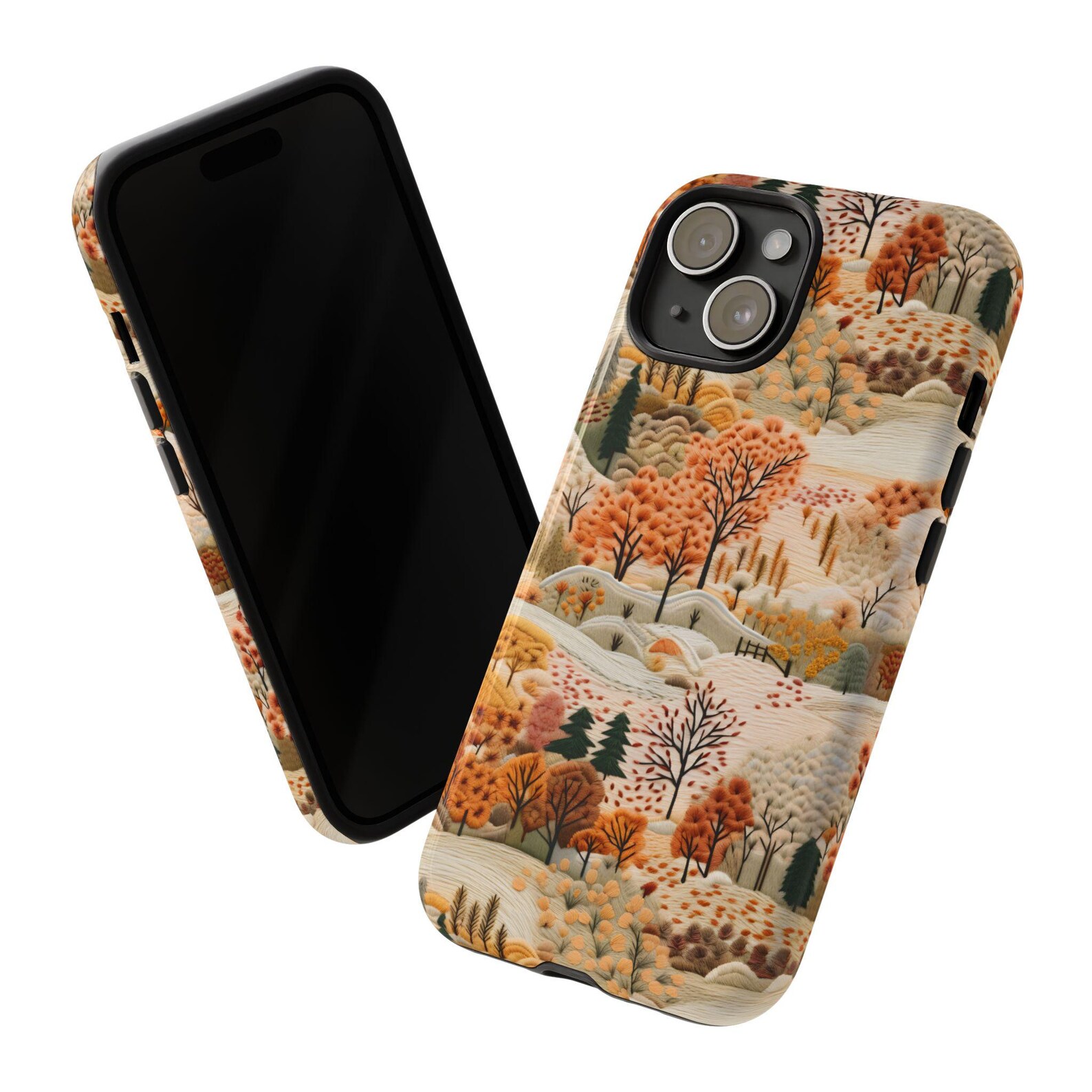 Autumn Trees & Hills Nature-themed Phone Case Fall Landscape Design ...