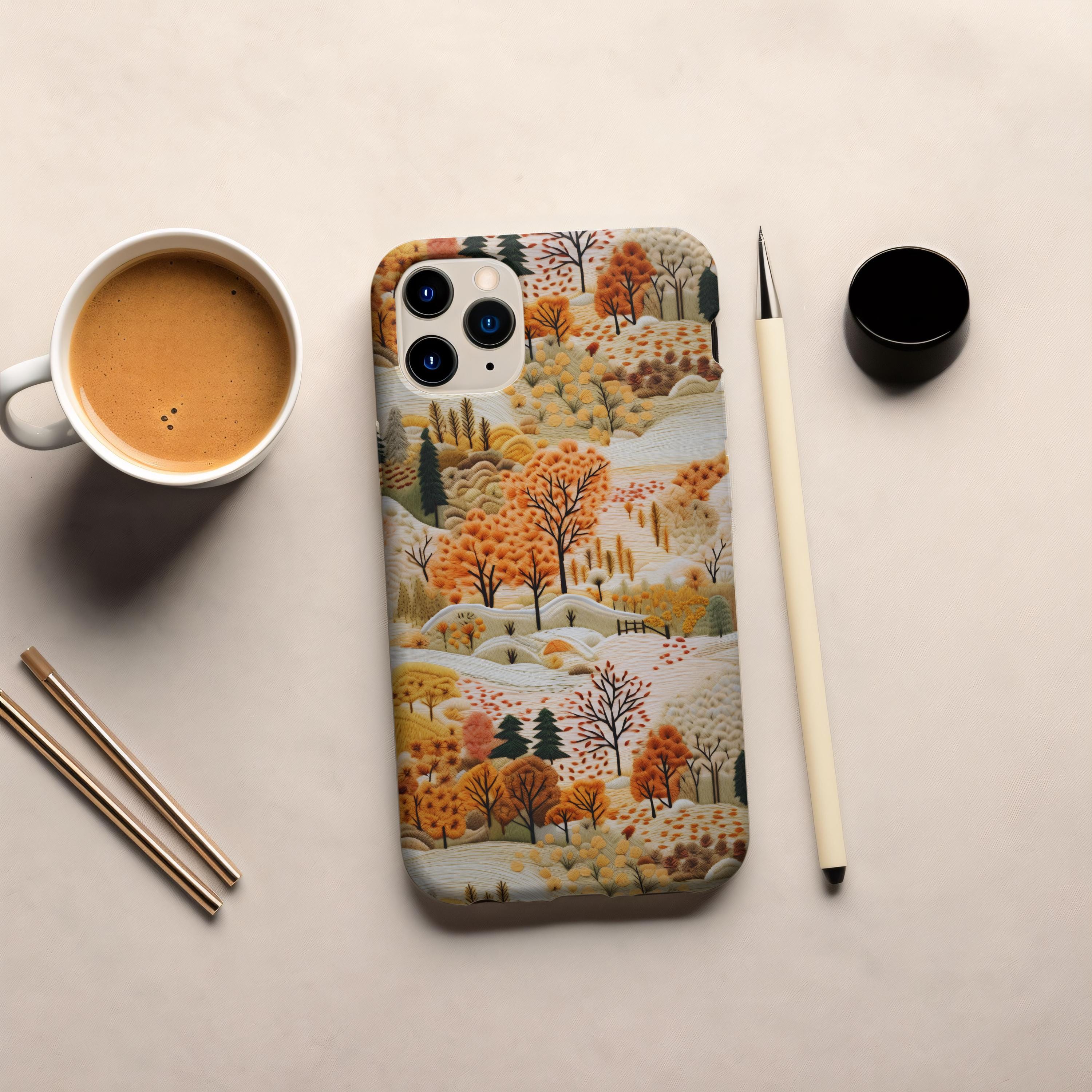 Autumn Trees & Hills Nature-themed Phone Case Fall Landscape Design ...