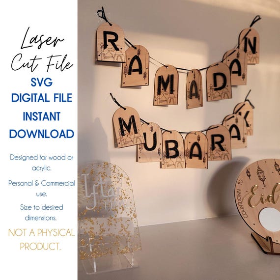 Lunarae Ramadan-slinger in goud en blauw, elegante dubbele