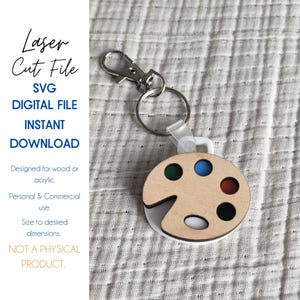 FICHIER NUMÉRIQUE ! Palette de peinture NFC carte de visite numérique svg pour découpe laser | Réseaux sociaux | Instagram | Arbre à liens | Shopify | Peintre | Artiste
