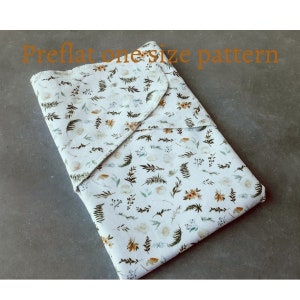 preflat pattern prefold cloth diaper preflat pattern eco friendly baby sewing pattern instant download zero waste slim diaper pattern insert