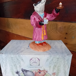 The Wind in the Willows collectable figure. &quot;Who is it this time?&quot;- New in box. Royal Doulton