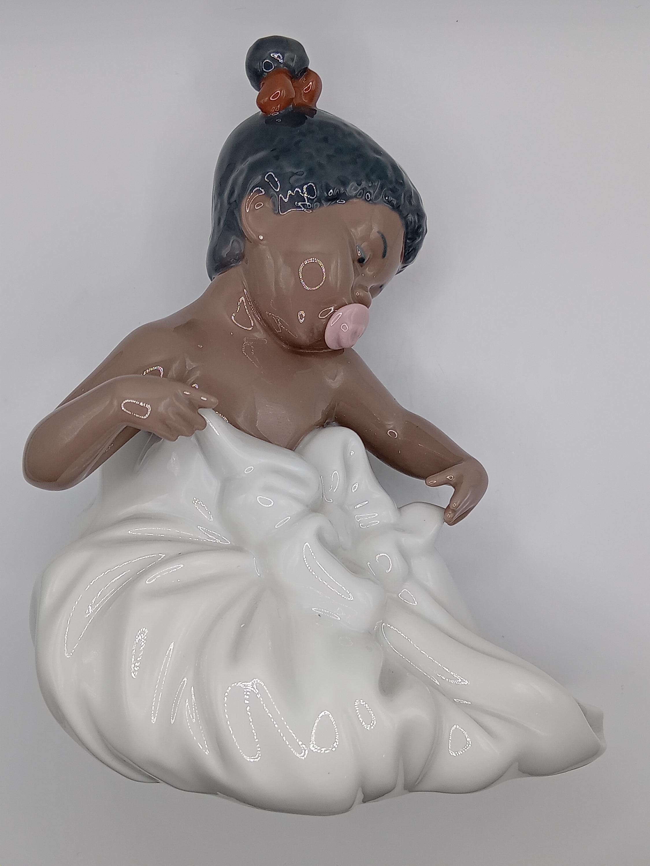 置物 Nao ,Lladro LLADRO NAO FIGURINE STREET MUSICIANS 684 (DETACHED VIOLIN