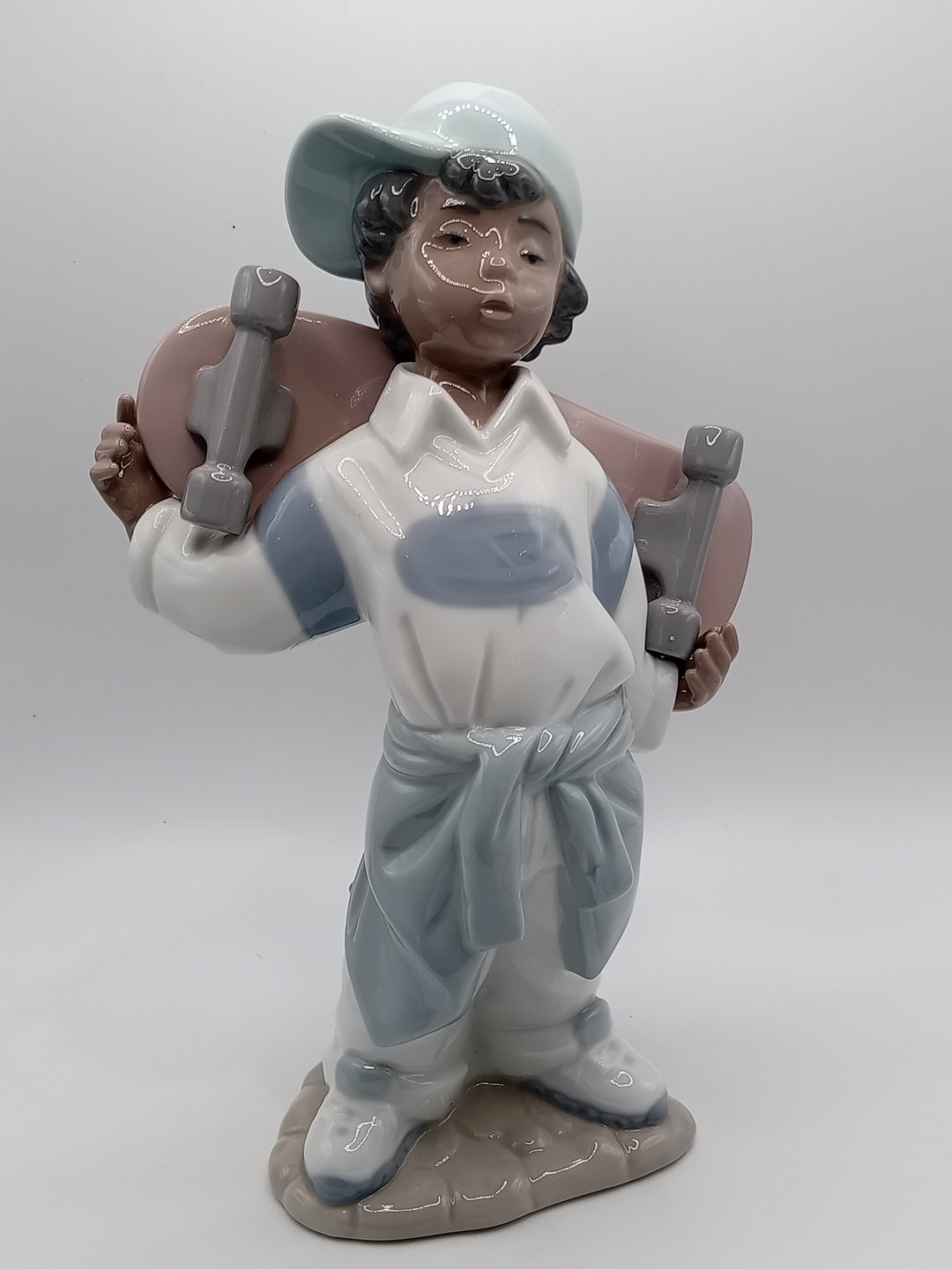 置物 NAO DAISA. 2003 NAO Lladro Daisa Patches the Bunny Grey & White Porcelain