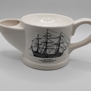 Taza de afeitar vintage coleccionable de Wade. Regalo ideal. Fabricada en Inglaterra. HMS Victory.
