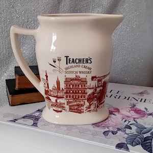 Vintage English Pottery Teachers Scotch Whisky Water jug. Special addition