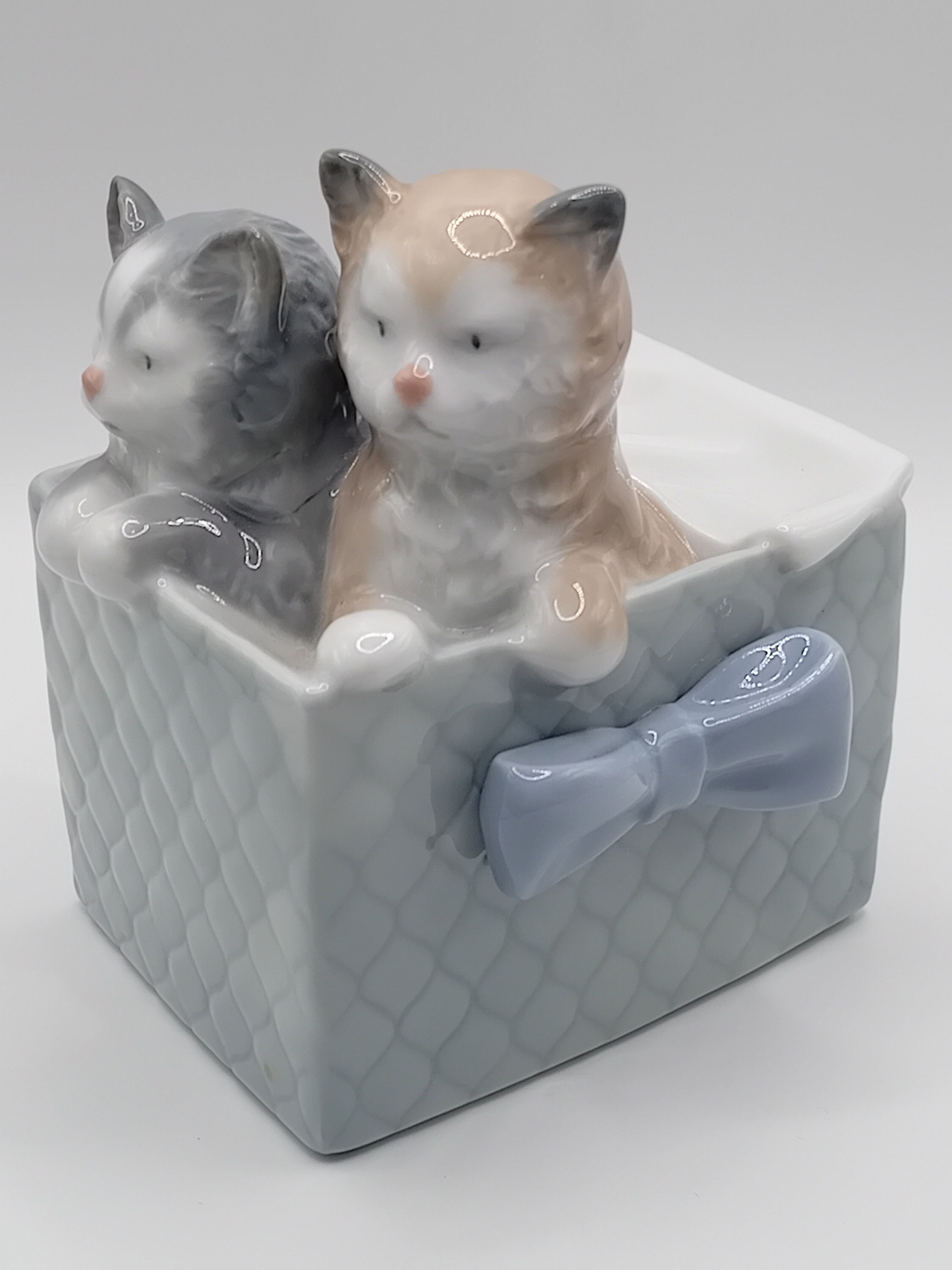 Nao by Lladro- Basket of Kittens - Etsy