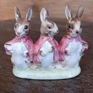 Beatrix Potter Royal Albert Bone China - Flopsy, Mopsy and Cottontail. 1954 Early Version. Great condition. Ideal gift