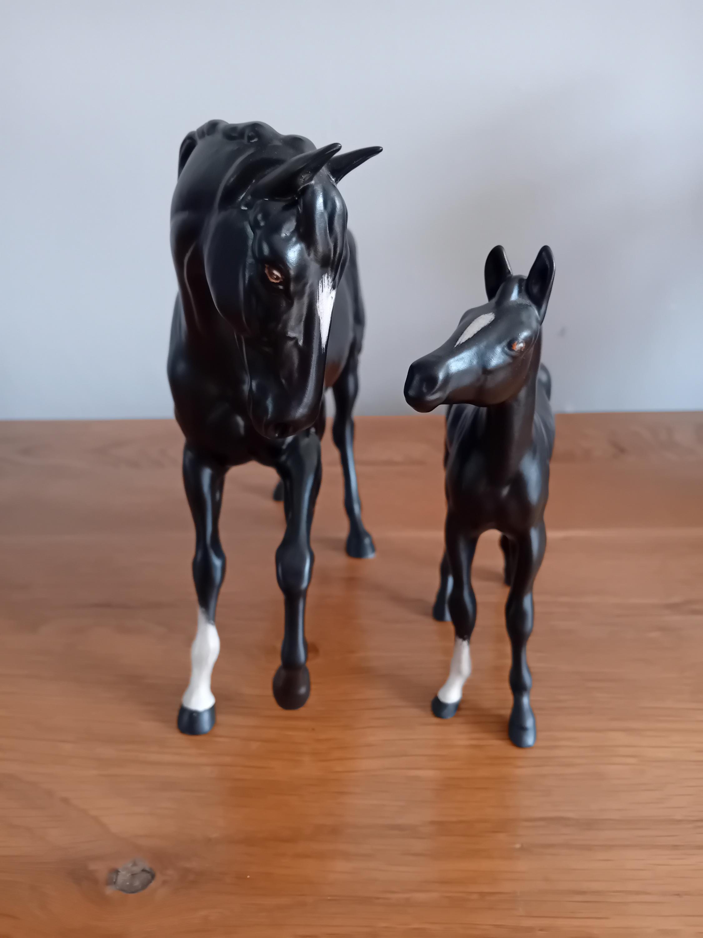 Beswick Horse - Vintage Black Beauty Mare and Foal Rare. - Etsy