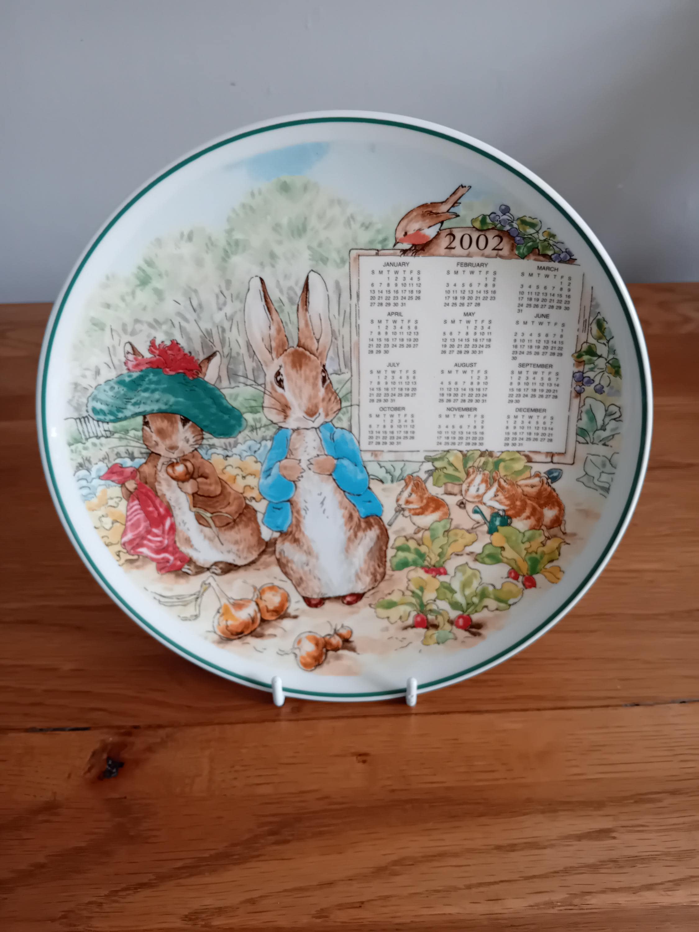 Wedgwood Bone China Beatrix Potter, Peter Rabbit Calendar Plate