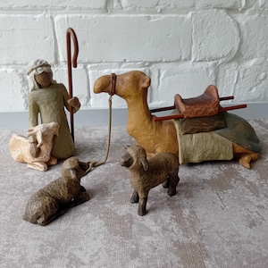 Weidenbaum Figurative Skulptur Krippenset - "Hirten- und Stalltiere" OVP. Schöner Zustand. Ideales Weihnachtsgeschenk.