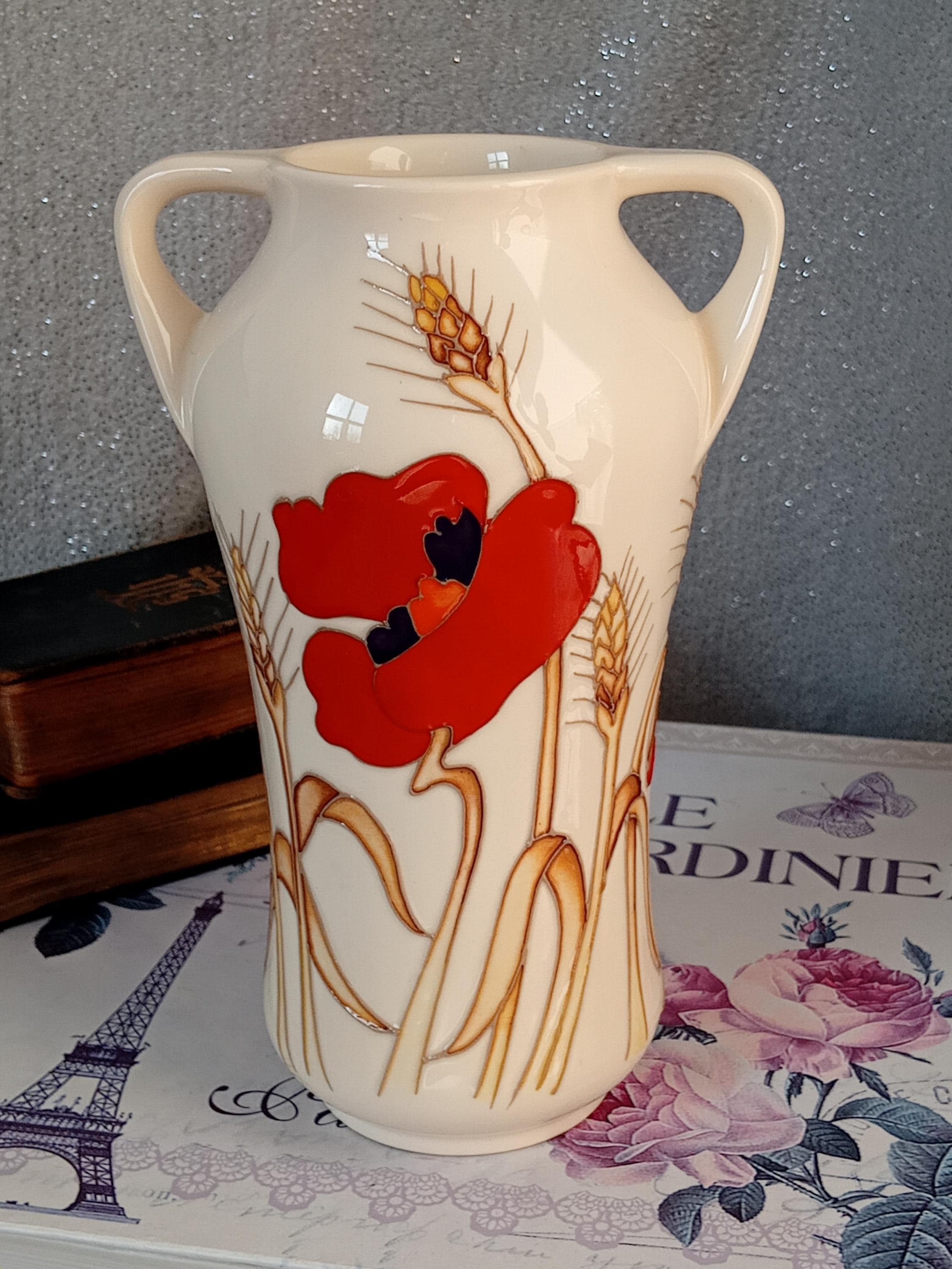 Moorcroft Pottery Double Handled Vase- Harvest Poppy. - Etsy