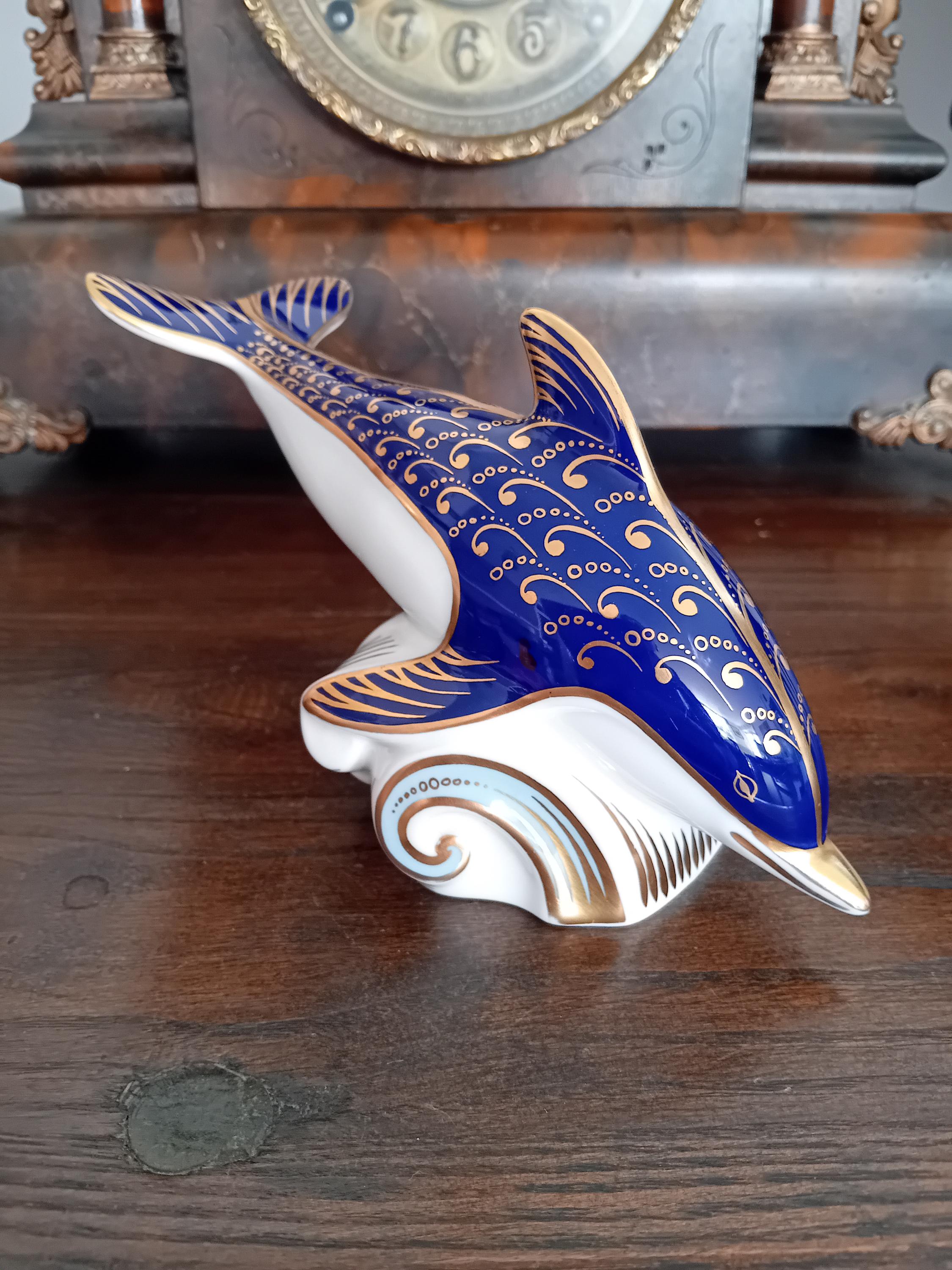 Royal Crown Derby Dolphin Paperweight - Etsy