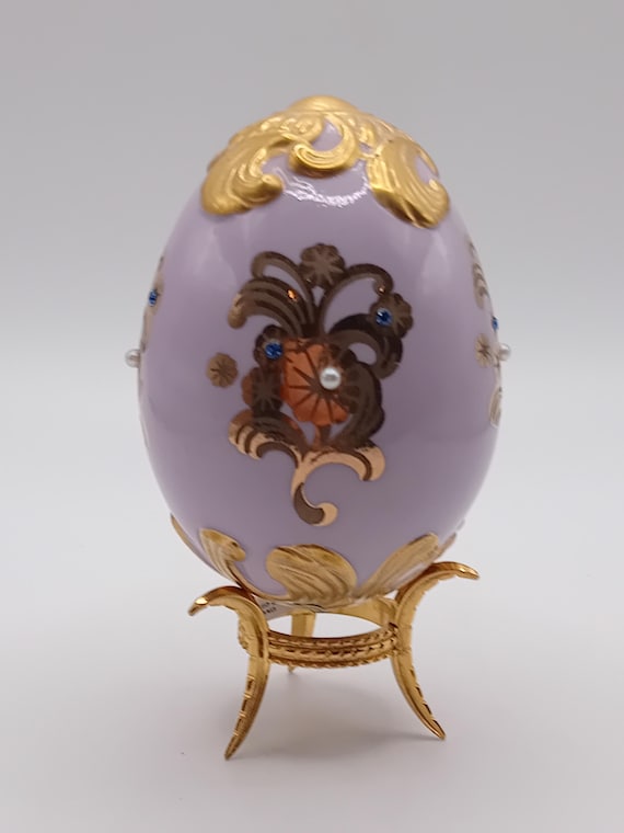 Franklin Mint - Faberge Imperial Jewelled Egg Collection. - Lilac