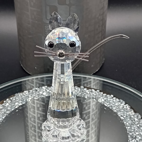 Cristal Swarovski - Grand chat, en boîte