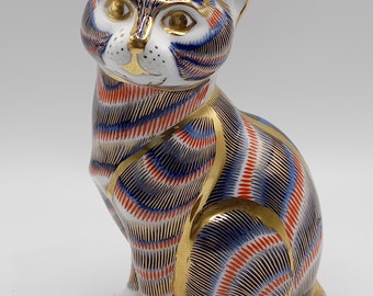 Royal Crown Derby - Sitzende Katze, groß