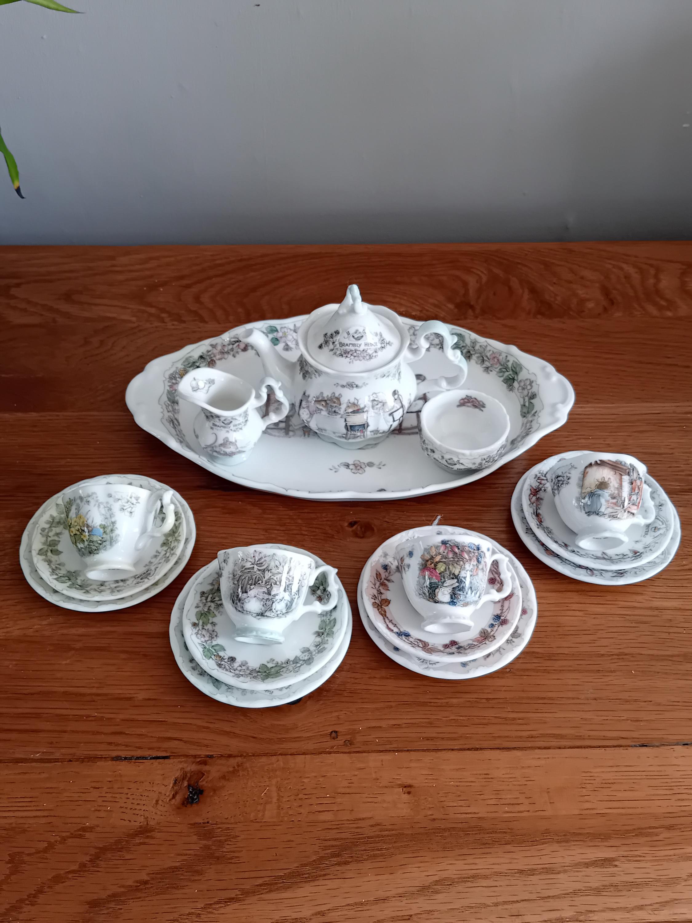 Bramble Hedge Miniature Tea Set - Etsy