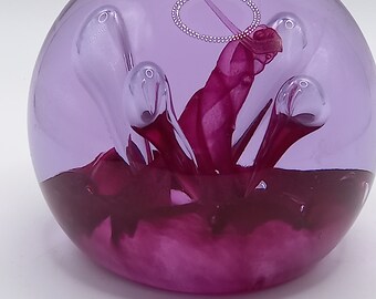 Caithness Scottish glass "Moonflower" paperweight