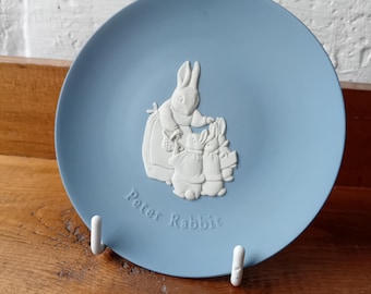 Rare Wedgwood Blue Jasperware Peter Rabbit pin Dish