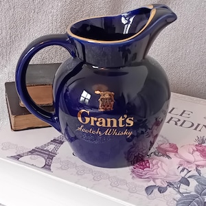 Vintage English Pottery Grants  Scotch Whisky Water jug.