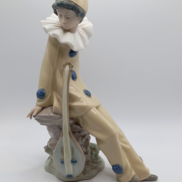 Nao von Lladro-Pierrot mit Mandoline