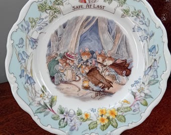 Vintage Brambly Hedge Collectors Plate. Safe at Last - Rare Royal 