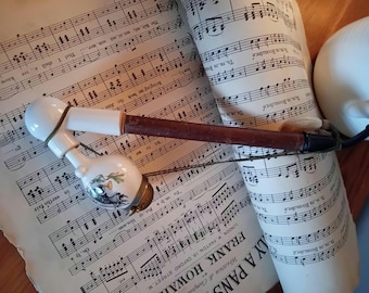 Pipa de caza/Ulmer de porcelana europea antigua para tabaco