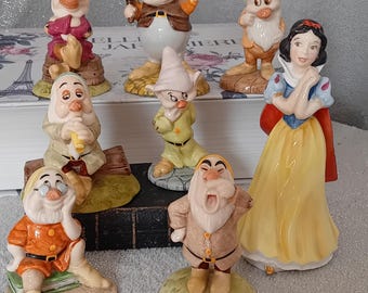 白雪姫と七人の小人 陶器の置物9体セット - Etsy 日本