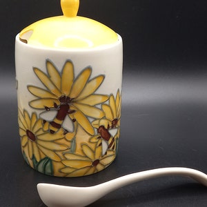 Old Tuptonware Honingpot en lepel