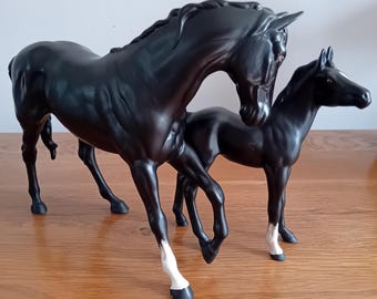 Beswick Horse - Vintage Black Beauty Mare and Foal Rare. - Etsy Canada