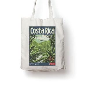 Costa Rica Jungles Vintage Travel Poster Cotton Tote bag