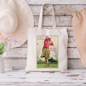 Reise Deutschland Vintage Reise Poster Baumwolltasche