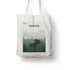 British Colombia BC Canada Vintage Travel Poster Cotton Tote bag