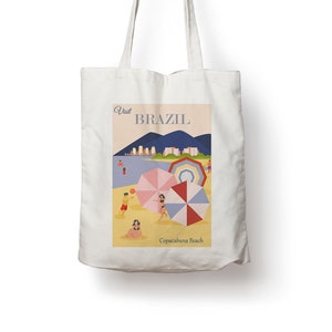 Brazil Vintage Travel Poster Cotton Tote bag